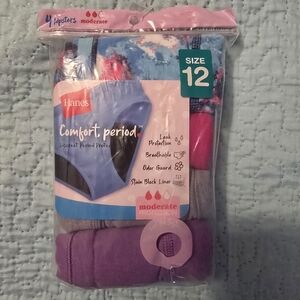NIB Hanes Comfort Period Underwear Girls Size 12